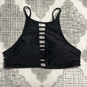 BLACK CUTOUT BIKINI TOP